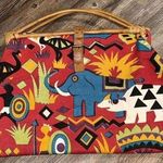Sun N Sand Vintage Large Doctors Cotton Rhino Handbag Tribal Buckle Bag Photo 0