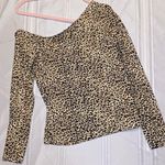 SheIn Off The Shoulder Long Sleeve Leopard Shirt Photo 2