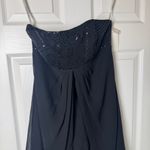 David's Bridal David’s Bridal Size 6 Black Sequin Party Dress Strapless Photo 1