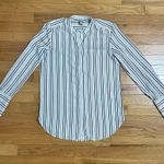 H&M Woman’s  Black And White Button Down Dress Shirt Size 0 Photo 0