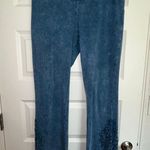 Chatoyant Mineral Wash Pull On Crochet Embroidered Detail Legging Pants Photo 0