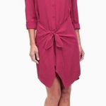 Splendid  Tie Front Rayon Voile Shirtdress Medium Photo 0