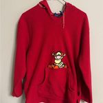 Disney Vintage  Winnie the POOH Tigger Fleece Pullover Sweatshirt Size Large Red Photo 0