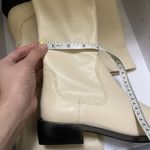 Schutz NEW  Guily Up Over the Knee Boot Color EGGSHELL Square toe Size 6 Photo 12