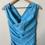 Heiress Beverly Hills Blue Corset Draped Dress Off Shoulder Women’s Size L Size L Photo 4