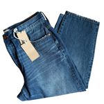 Madewell Knee Rip Classic Straight Jeans Jade Wash Size 33 Photo 9