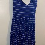 See You Monday (LA) Blue & White stripe T-shirt Dress vs Tunic Top Size medium Photo 2