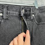 Madewell Size 25 Black Perfect Vintage Jeans Straight Tapered 90s Mom Jeans Photo 8