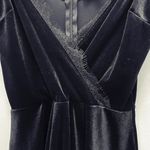 Lulus  Middle of the Night Black Velvet Off Shoulder OTS Mini Dress Size Small Photo 5