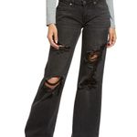 BP Women's Black Distressed Torn Low Rise Wide Leg Jeans “Size 26” (B35) Photo 0