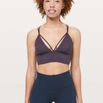 Lululemon Pushing Limits Bra Cyber Purple Size 6 Strappy Longline Photo 1