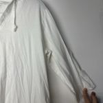 L.L.Bean  womens White hooded long tunic beach cover-up pocket sz Medium Photo 5