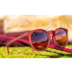 Goodr "I'm Wearing Burgundy?" Sunglasses Matte Burgundy Round Lens UV Protection Red Photo 9