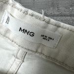 Mango Cream Off-White Denim Wide Leg Jeans Denim Pockets Pants size 4 Photo 5