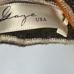 Nordstrom Gaze Retro Ribbed Metallic Striped Ruffle Hem Long Sleeve Fitted Top Shirt Photo 89