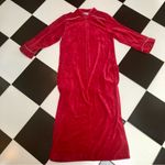 Christian Dior Vintage Monogram Velour Robe House Dress Zip Front Velvet Small Photo 5