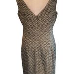Eccoci Black, Tan & White Tweed Midi Sleeveless V Photo 2