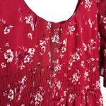 Francesca's Francesca’s Trixxi Ditsy Floral Puff Sleeve Mini Dress Size XL Red Cottagecore Photo 3