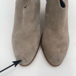 Jeffrey Campbell  Booties Size 7 Boots Suede Taupe Leather Owen Block Heel Zipper Photo 2