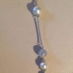 Ellen Tracy  Pave Crystal Ball, Pearl Silver Tassel Photo 2