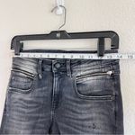 R13  Women's Biker Boy Skinny Crop Jeans in Strummer Black Photo 10