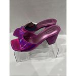 New! Pink Metallic 90s Vibe Heeled Mule Sandal Photo 2