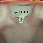 Milly  Britney Stencil Floral Dress Pink Silk Blend Photo 3