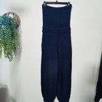 Free People NEW Claire One-Piece Jumpsuit Strapless Terry Navy Indie Sleeze XS Photo 3