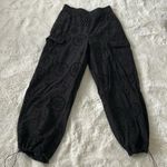 Christian LaCroix Black Eyelet Cargo Joggers Photo 8