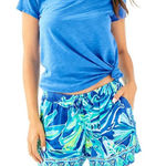 Lilly Pulitzer  Blue Printed Katia 5” Shorts‎ Photo 0
