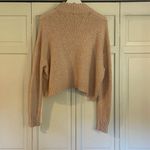 American Eagle  pink cropped mock neck knit sweater Photo 5