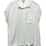 Orvis Women Button Front Shirt L White Linen Blend Coastal Beachy Preppy Resort Photo 0