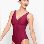 Talbots Miraclesuit® V-Neck One Piece CRIMSON | Womens  Swimwear great condition Photo 0