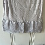 Banana Republic Light Grey Crewneck Crochet Hem Cotton Blend Tank Top XSMALL Photo 5