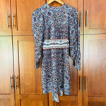 Chufy Ma Dress Mini Lin Floral Print Cotton Silk Embroidered Size XS Photo 6