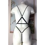Victoria's Secret  Black Nude Lace Mesh Bodysuit Teddy Thong Lingerie XL Photo 4
