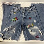 PacSun  BAGGY JEAN for women size 25 CUSTOM patch work Photo 1