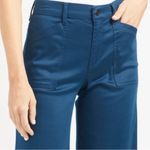 Evereve Beth High Rise Wide Leg Pants in Peacock Blue Size 29 Photo 2