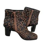 Gibson Latimer 7M Leopard Print Ankle Boots With 3-Inch Block Heel & Side Zipper Photo 4
