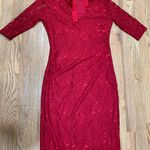Glory Sunshine Red Lace Dress Size M Photo 1