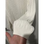 Ralph Lauren Lauren  Cable-Knit Cotton V-Neck Sweater White Size 1X Preppy Photo 4