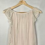 Luisa Ricci Light Pink Smocked Bottom Silk Polka Dot Short Sleeve Blouse S Photo 5