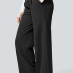 Halara High Waist Straight Leg Work Pants Stretch Comfort Black Large Regular Photo 2