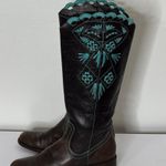 BCBGMAXAZRIA BcbgMaxazaria Dark Brown Leather Equestrian Cowboy Boots Size 9 Photo 2