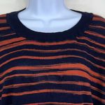 VERO MODA  Orange and Navy Crew Neck Crop Sweater Photo 1