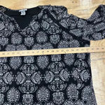 Black & White Catherine’s 3x  3/4 Sleeve Sheer Lined Blouse cottagecore Photo 10