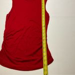 James Perse  Top Women's Red Rib Ruched Tank Sz 2 Y2K Photo 6