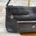 Brighton  Pebbled Leather Purse Shoulder Bag Black Braided Heart Classic Boho Y2K Photo 1