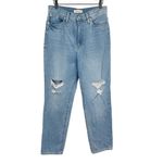 Madewell  The Momjean Gilford Wash Ripped Edition Straight Leg High Waist Jean 29 Photo 4