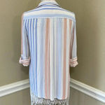 Hawaii Button Down Flow Top White Size L Photo 4